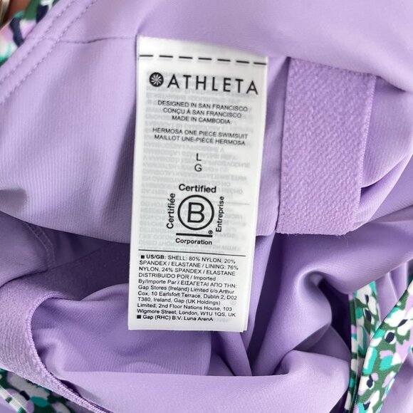 ATHLETA HERMOSA ONE PIECE SWIMSUIT IN CAMO FLORA GABLES Size L‎ - Picture 4 of 6